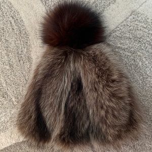RF Rachel F. Recycled Fur hat Size M